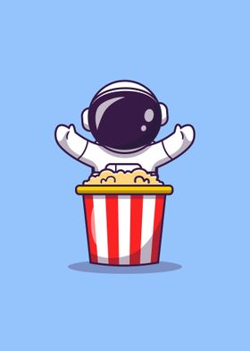 Astronaut with popcorn