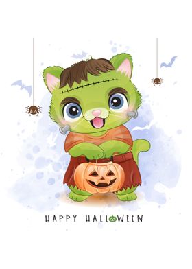 Cute Cat Halloween