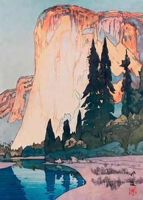 Ukiyo e Capitan Yosemite