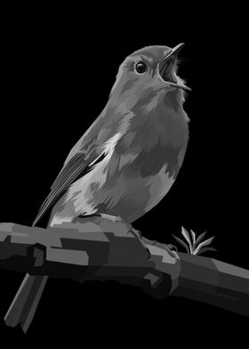 Cute Bird Wpap