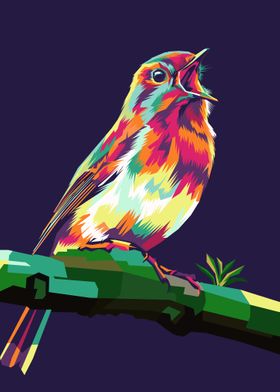 Cute Bird Wpap