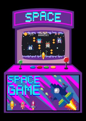 Space game console 80s