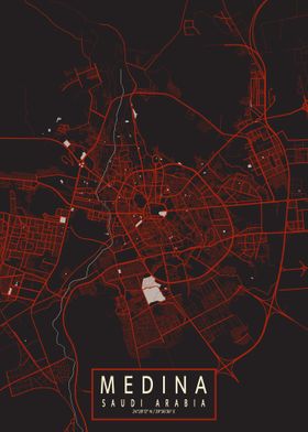 Medina City Map Vector