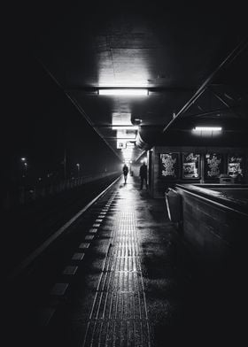 Night Train Await BnW