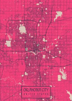 Oklahoma City Map Blossom