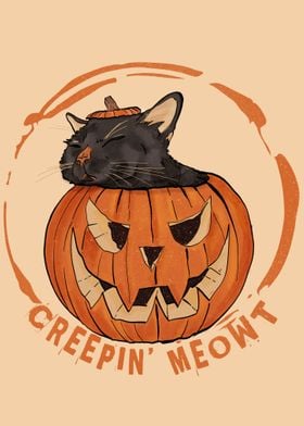 Creepy Cute Pumpkin Cat