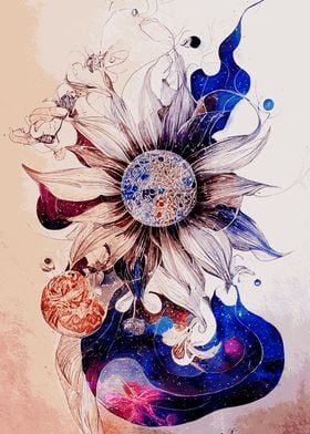 Bohemian Watercolor Flower