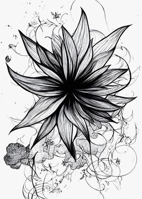 Celestial Flower Drawing