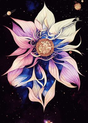 Space Flower Floral Art