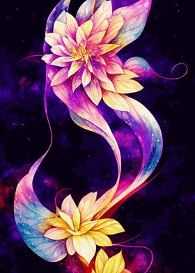 Celestial Flower Wall Art