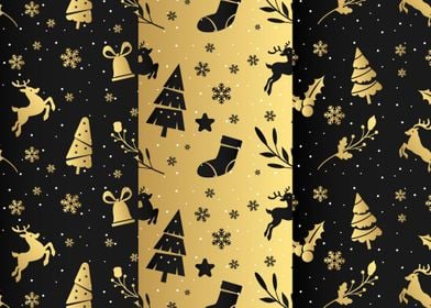 Golden Christmas Pattern