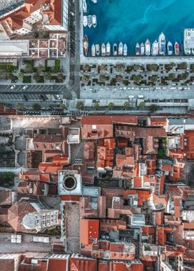 Topdown view over  Old to