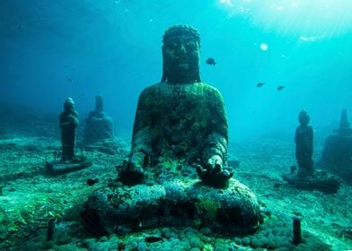 Underwater Buddha Ruins 