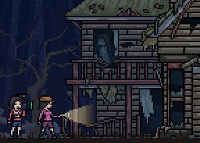 Pixel art haunt house