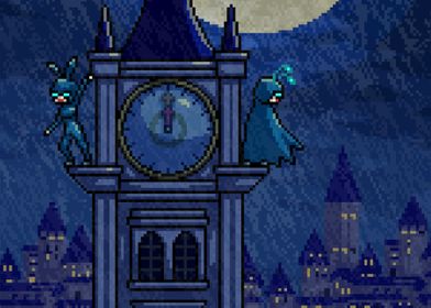 Pixel art midnight heroes