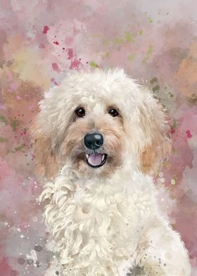 Poodle Dog in Watercolor
