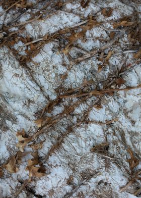 Abandoned old stones wall