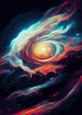 Abstract Galaxy Painting