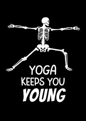 Skeleton Doing Yoga