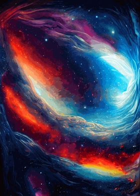 Galaxy Space Painting