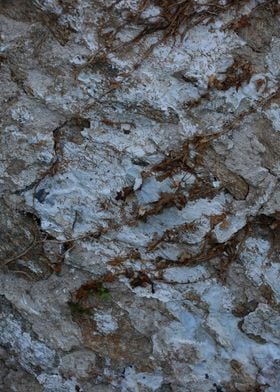 Abandoned old stones wall