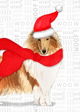 Christmas Collie Dog