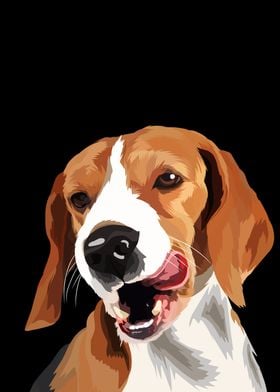 Beagle dog in vector style