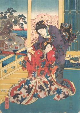 Ukiyo e Japanese Geisha