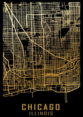 Chicago Illinois City Map