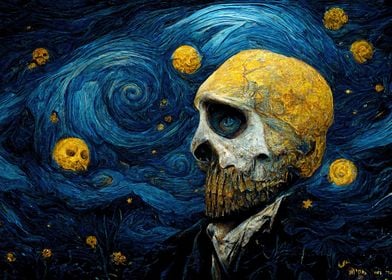 Van Gogh Skull