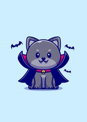 Cute vampire cat