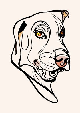 Dog abstract lineart