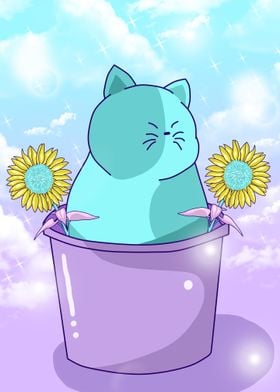 cute cat flowers