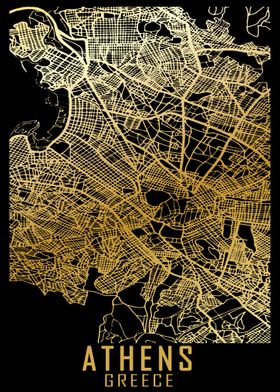 Athens Greece City Map