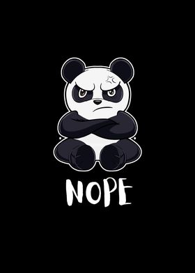 Nope Funny Lazy Panda