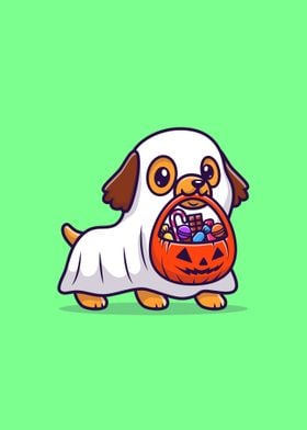 Cute ghost dog