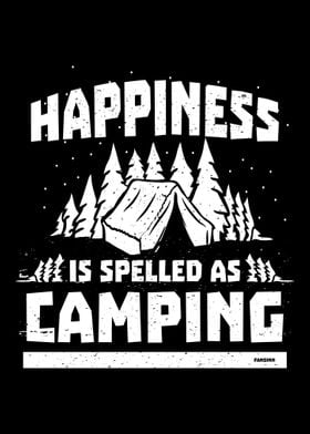 Camping saying forest tent