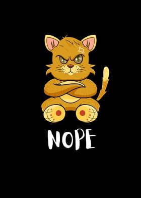 Nope Funny Lazy Cat' Poster by MaximusDesigns | Displate