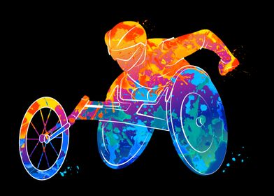 athlete on wheelchair