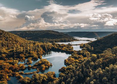 Aerial Krka at Sunrise