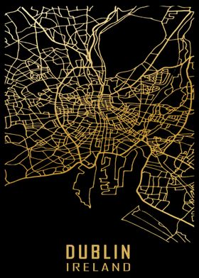 Dublin Ireland City Map