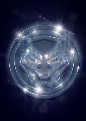 Black Panther neon badge