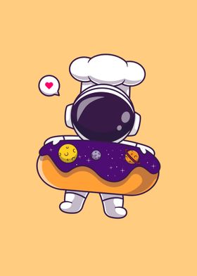 Cute astronaut chef