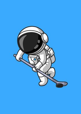 Astronaut playing golf