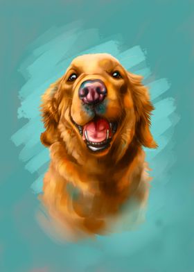 Smiling Golden Dog