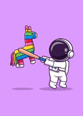 Cute astronaut hit pinata