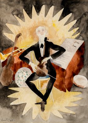 Musician 1918 painting 