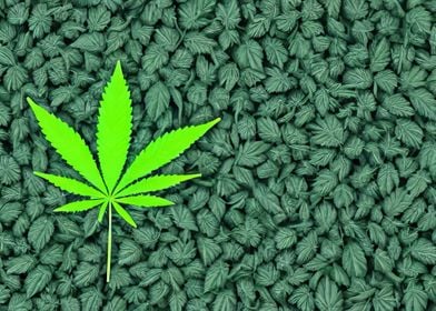 Marijuana leaf background