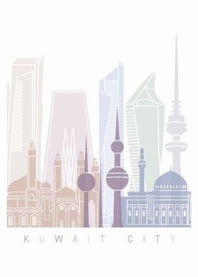 Kuwait city skyline poster