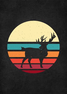 retro animal deer